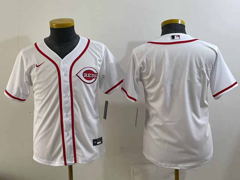 Youth Cincinnati Reds Blank white 2025 Nike MLB Jersey 009